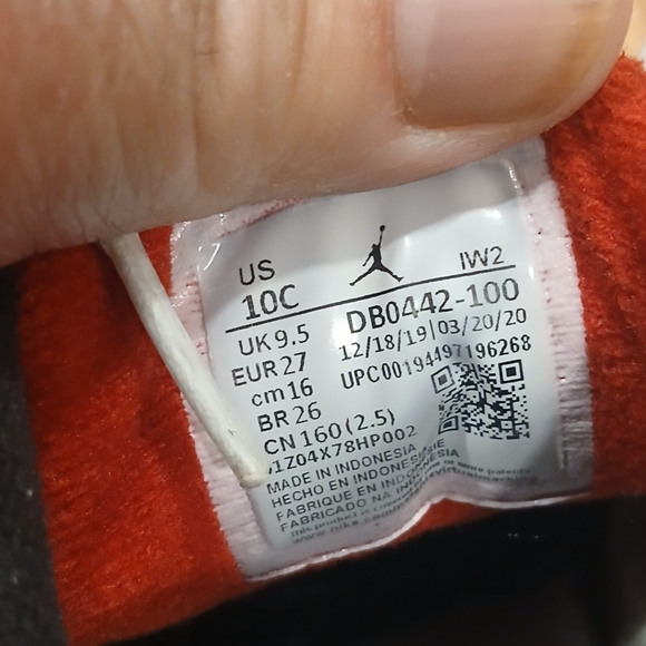 Jordan 3 Retro Fire Red Denim Lifestyle/Toddler Shoes Size 10C Unisex - Picture 12 of 12